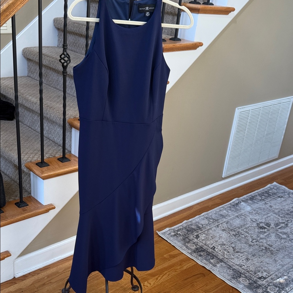 Betsy & Adam Navy Midi Dress